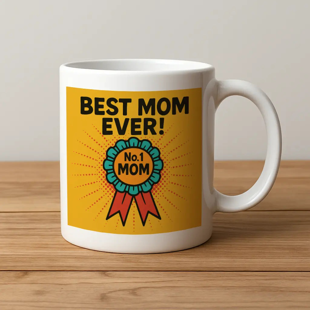 Best Mom Ever (Gold Ribbon)