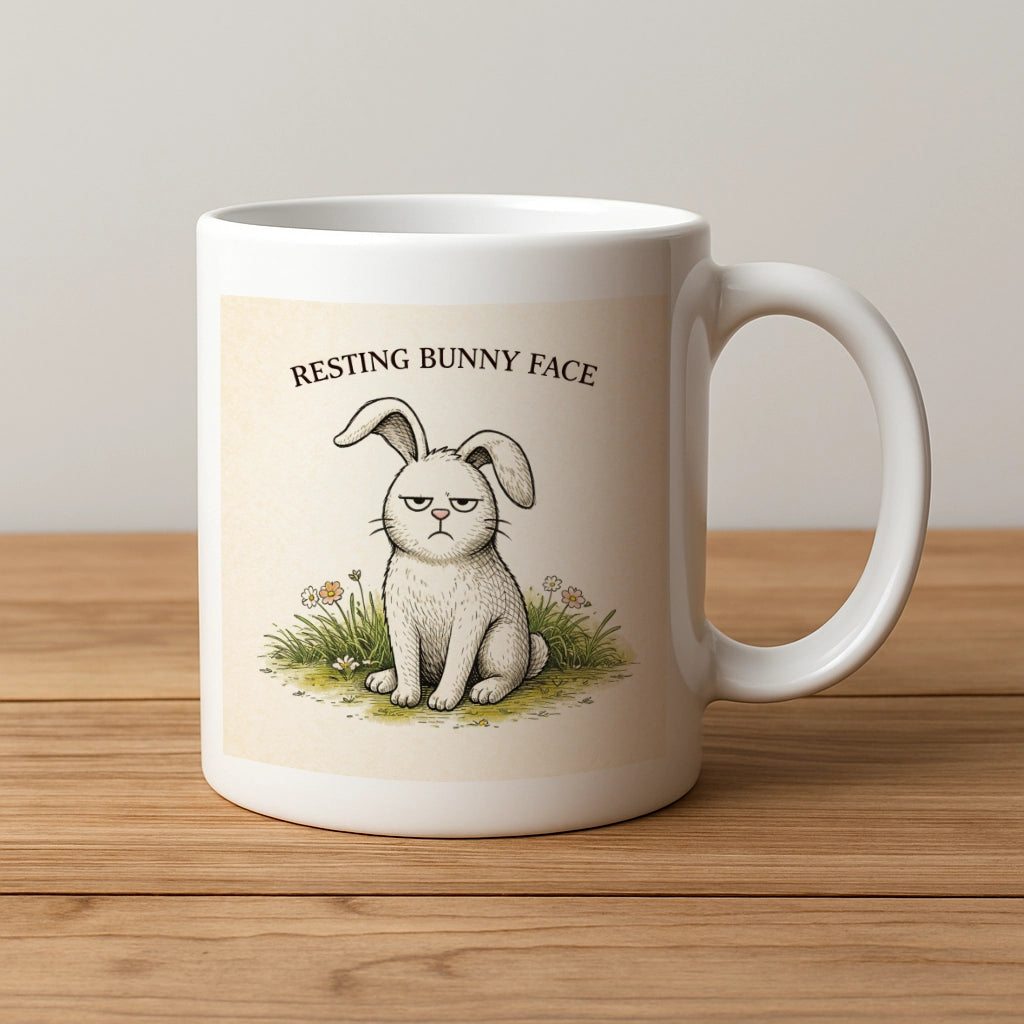 Resting Bunny Face Mug