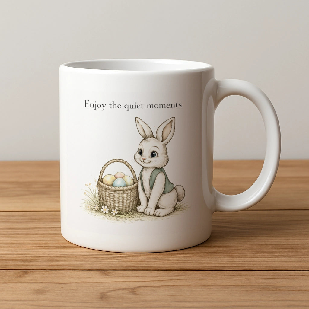 Enjoy the Quiet Moments Bunny Mug
